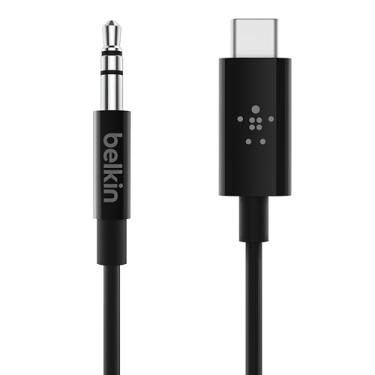 Imagem de Belkin Cabo USB -C para auxiliar da Rockstar (cabo de áudio USB C para 3,5 mm, cabo USB C para áudio) para Note10, Pixel3, iPad Pro e mais (90 cm, preto), F7U079bt03-BLK