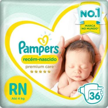 Imagem de Fraldas Descartaveis Premium Care Recem-Nascido Com 36 - Pampers, RN, 