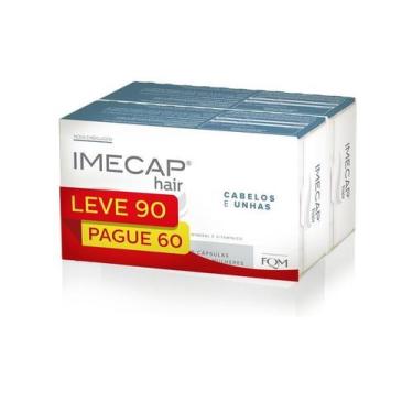 Imagem de Kit Imecap Hair 60 + 30caps-Vit. p/ Cabelos e Unhas com Biotina - FQM