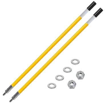 Imagem de SEASAIL Kit de guia de marcador de lâmina de arado de neve amarelo de 61 cm sólido todo o fio de aço de alta visibilidade com junta de aço inoxidável para a maioria dos arados de neve, não é fácil de