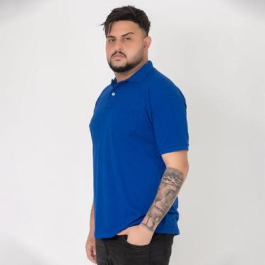 Imagem de Camisa Gola Polo Com Bolso Masculina Tecido Premium - MULTI MARCA, Azu