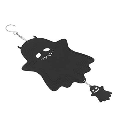 Imagem de Karlak Girador de Fantasma 3D, Sino de de Aço Inoxidável, Girador de Fantasma 3D, 35x15cm, para Decoração de Quintal de Jardim Com Revestimento Epóxi e Gancho Giratório