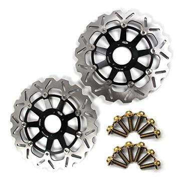 Imagem de Arashi Discos de freio dianteiro Rotores com parafusos de montagem para Honda CBR1100XX 1999-2007, CB1284 CB1300 2000-2003, acessórios de substituição de motocicleta preto