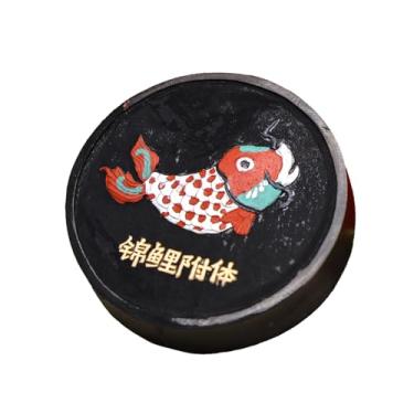 Imagem de Bastão de tinta tradicional chinesa, bloco de tinta de fumaça de óleo feito à mão, presente de caligrafia preta e pintura