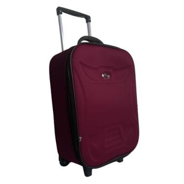 Imagem de Mala de bordo Viagem 10Kg padrão ANAC Com Expansor Forrada E Resistente (Vinho)