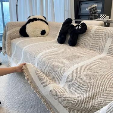 Imagem de WMLTZFUS Capa de sofá secional boho, capas de sofá macias e espessas laváveis para proteção de móveis, capa de sofá de chenille estilo arte moderna para cães, durável e resistente a manchas - curry ||