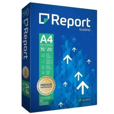 Imagem de Papel A4 Sulfite Cor Branco 75g 500 Folhas Premium Resma - Report