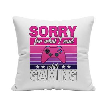 Imagem de wtisan Presentes de jogador para homens - Almofada e capa de almofada de veludo super macio 45,7 x 45,7 cm, para gamers, presentes para meninos adolescentes e presentes de namorado, pronto para