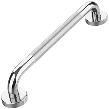 Imagem de eco4life Barras de apoio para chuveiro e banheira, 1 pacote com alças de segurança de aço inoxidável de 40 cm, trilhos de segurança antiderrapantes para banheiro e vaso sanitário para idosos