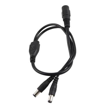 Imagem de Extensão do Adaptador do Divisor do Cabo de Alimentação para Câmera Cctv 5.5x2.1mm Fêmea para Macho Plug Porto Perfeito para Alimentar Múltiplas Câmeras Segurança Em Casa