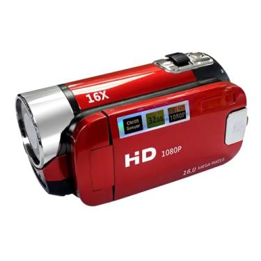 Imagem de Filmadora digital, vídeo HD 1080p, câmera de 16 MP, tela LCD de 2,7 polegadas com rotação de 270°, zoom digital de 16x, luz integrada, antivibração, perfeita para festas, reuniões de família e viagens