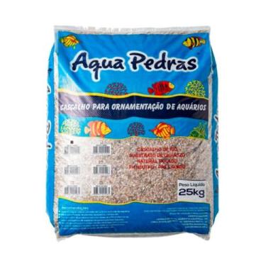 Imagem de Aqua Pedras Seixo Cascalho Natural De Rio N1 25Kg Aquário