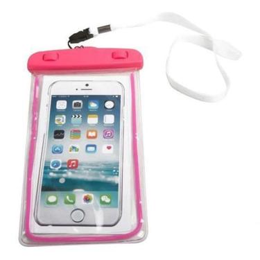 Imagem de Capa Bolsa Celular A Prova D'água Proteção Mergulhos Rosa