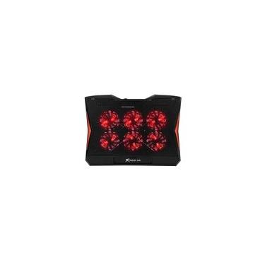 Imagem de Base com Cooler para Notebook Xtrike Me, com 6 Fans com Ajuste de Velocidade, até 17"", 2x USB, LED ajustável, Preto - FN-811
