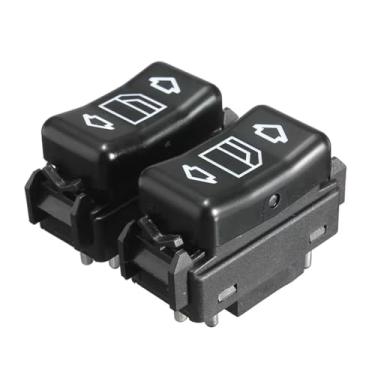 Imagem de Botão de controle do vidro elétrico, interruptor mestre de controle do vidro elétrico esquerdo ou direito para Mercedes-Benz E W124 W126 W201 W463 1248204610 1248204510 (Dianteiro Esquerdo)
