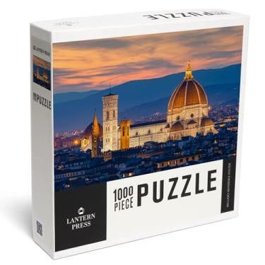 Imagem de Lantern Press Twilight at Duomo in Florence, Italy A-91437 1000 Piece Jigsaw Puzzle for Adults, Made in USA with Reference Poster