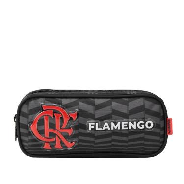Imagem de Estojo Escolar Triplo 3 divisórias futebol Flamengo Mengão Original-Unissex