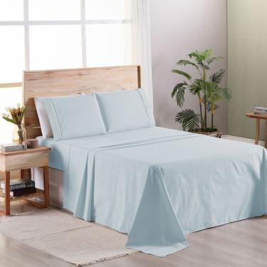 Imagem de Jogo De Cama Premier Queen 03 Peças Hipercal 200 Fios 80% Algodão, 20% Poliéster - Azul