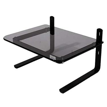 Imagem de SUPORTE MONITOR OFFICE PRETO VIDRO FUME
