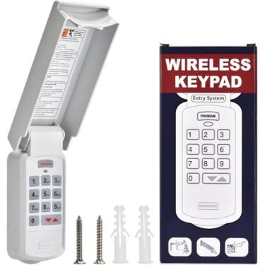 Imagem de Substituição do teclado abridor de porta de garagem compatível com todos os Genie Overhead Door Intellicode CodeDodger e DIP Switch abridores de porta de garagem, teclado sem fio, entrada sem chave