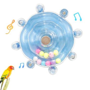 Imagem de Brinquedo de roda giratória para pássaros, brinquedos educativos interativos para pássaros pequenos, brinquedos de calopsita, acessórios de gaiola de periquito de pendurar para exercícios de