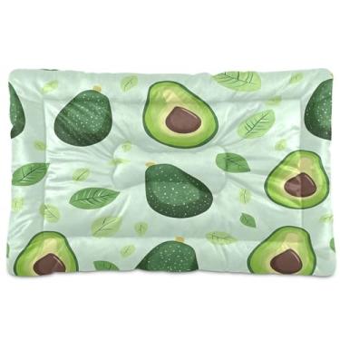 Imagem de Wassud Cama de cachorro com estampa de abacate para cães pequenos, lavável, impermeável, para viagem, tapete portátil para gatos com fundo antiderrapante para ambientes internos e para dormir, 45,7 x
