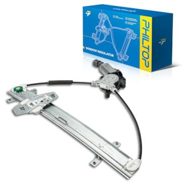 Imagem de PHILTOP Regulador de janela elétrica do lado do passageiro dianteiro direito 741-307 com motor compatível com Honda Accord 2003 2004 2005 2006 2007