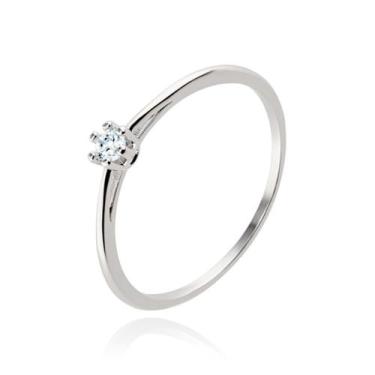 Imagem de Anel de Prata Solitário com Zircônia mod 953081 - ISHII JEWELRY