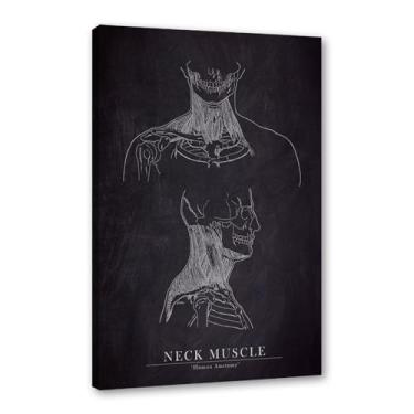 Imagem de Arte de anatomia humana, pintura em tela médica, vintage, esqueleto muscular, educação, pôster, impressão de imagem de parede, decoração de clínica hospitalar (SKU7,8 x 30,5 cm = (20 x 30 cm