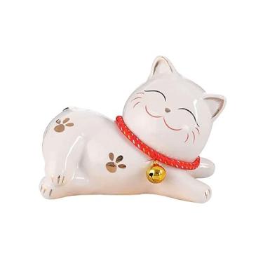 Imagem de Cofrinho de cerâmica requintado desktop bonito caixa de poupança ornamento vintage cofrinho com tapete para casa fácil de armazenar