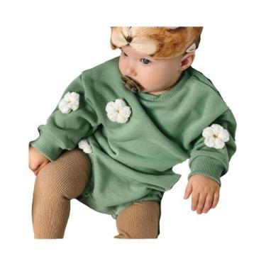 Imagem de Macacão De Manga Longa Para Bebê Recém-Nascido Meninos E Meninas Com E