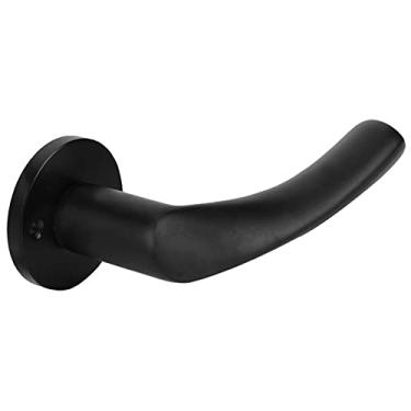 Imagem de Domary Fechadura de Porta Silenciosa Preta Estilo Europeu Com Alça, Fechadura de Alumínio Dividida Interior para Uso Interno Doméstico