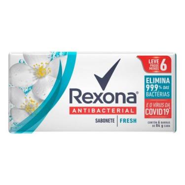 Imagem de Kit c/ 2 Rexona Sabonete Barra Fresh Pack 6x84G