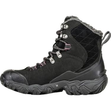 Imagem de Bota de caminhada feminina impermeável Oboz Bridger 18 cm isolada B-Dry, Preto, 7.5