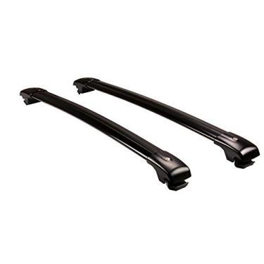 Imagem de YiXi-Partswell 2 peças de rack de tejadilho travável barras transversais bagageiro adequado para Nissan X-Trail Rogue 2014-2020 - Preto