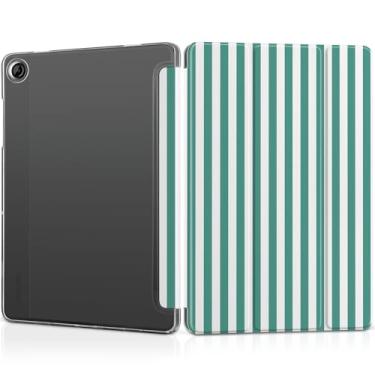 Imagem de MEEgoodo Capa para Samsung Galaxy Tab A9 Plus de 11 polegadas 2024 2023 (compatível com o modelo SM-X210/X216/X218), capas para tablet A9+ com textura de seda e capa traseira transparente de PC