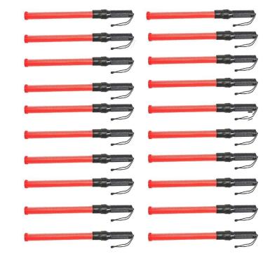 Imagem de Bastao Sinalizador Luz Grande Fluorescente Kit 10 Uni Lanterna Sinal Emergencia Transito Manobra