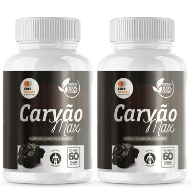 Imagem de Carvão Vegetal Max 500 Mg 60 Cápsulas - 2 Potes Detox Natural E Poderoso Para Seu Corpo!