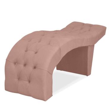 Imagem de Maca Estofada Clínica Salão Estética Suede Eduarda Cor:rosê