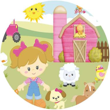 Imagem de Painel Redondo De Festa Fazendinha 150X150 - Faz02