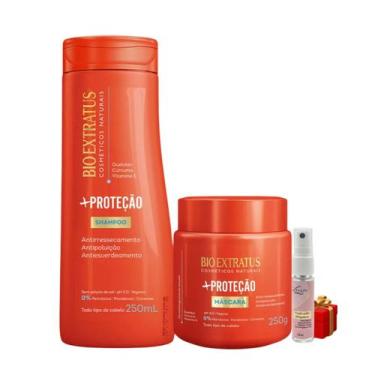 Imagem de Kit Mais Proteção Shampoo + Máscara 250mL Bio Extratus + Presente Lour