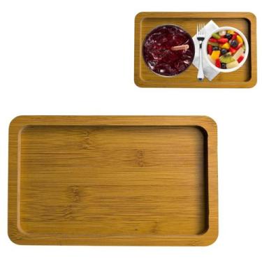 Imagem de Bandeja Retangular em MDF Madeira Para Cozinha Tábua 23,5cm - Top