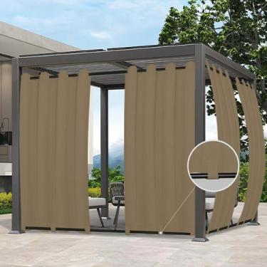 Imagem de Cortina para Exterior Easy-Going 137x305 cm Impermeable Caqui