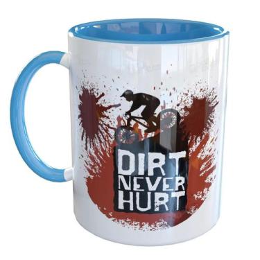 Imagem de Caneca Porcelana BMX Bicicleta Aventura de Bike - Pense Canecas, Azul 