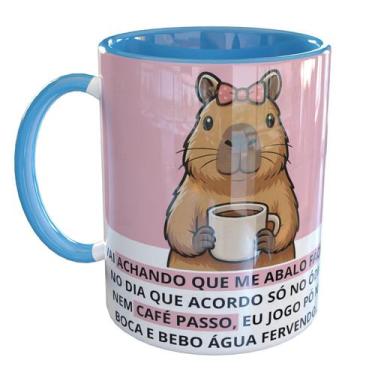Imagem de Caneca Porcelana Capivara Vai Achando Que Me Abalo - Pense Canecas, Az