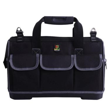Imagem de Bolsa Profissional Ferramentas Eletricista Maleta 14 Bolsos Fundo De Borracha Mala Refo...