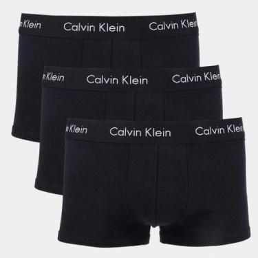 Imagem de Kit Cueca Boxer Calvin Klein Trunk 3 Peças, Preto, Off white, G
