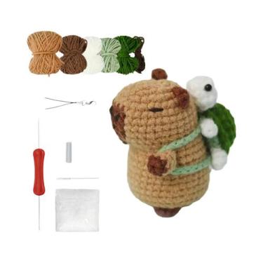 Imagem de Kit De Crochê De Animais Fofos Para Iniciantes: Capivara E Tartaruga -