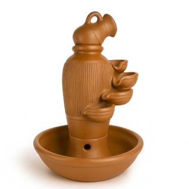 Imagem de Fonte De Agua Barro Decorativa Cascata 3 Quedas Para Jardim De Barro -