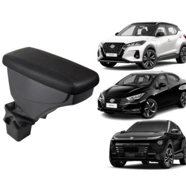 Imagem de Apoio De Braço Nissan Kicks Couro Preto Sem Costura - GPI Automotive